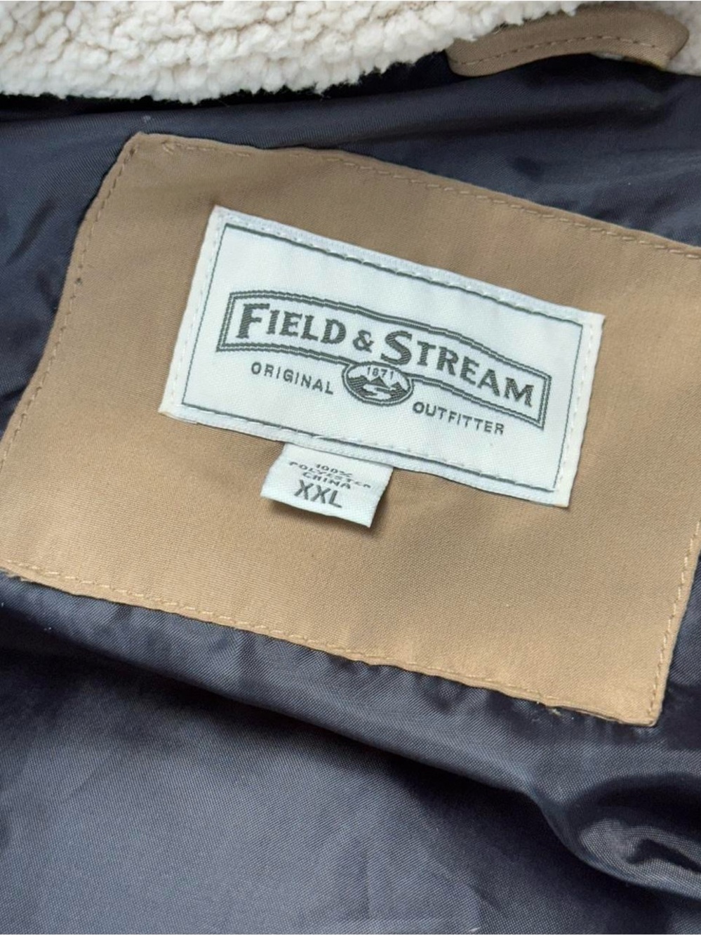 Field & Stream Quilted Heavyweight Full Zip Outdoor Vest khaki Men XXL - Picture 3 of 5